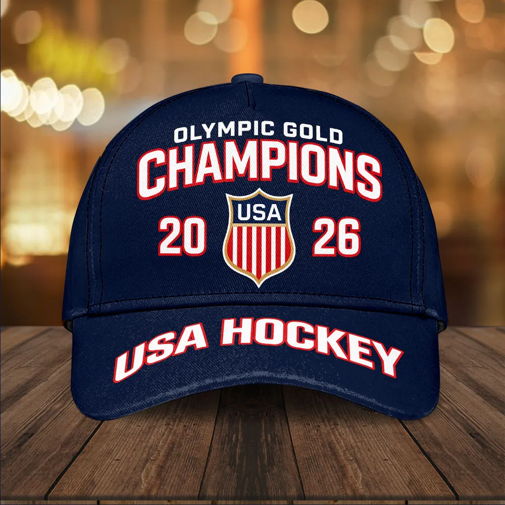 USA Mens Hockey 2026 Winter Olympics Gold Medal Classic Cap SPM1152